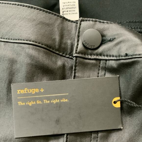 Refuge Pants Womens 24 Flat Front High Rise Skintight Legging Stretch Dark Wash - Picture 8 of 11